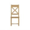 Carthorpe Oak Cross Back Chair Wooden Seat front scaled