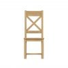 Carthorpe Oak Cross Back Chair Wooden Seat front scaled