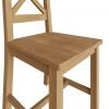 Carthorpe Oak Cross Back Chair Wooden Seat seat scaled