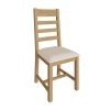 Carthorpe Oak Ladder Back Dining Chair Fabric angle scaled