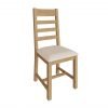 Carthorpe Oak Ladder Back Dining Chair Fabric angle scaled