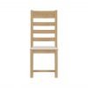 Carthorpe Oak Ladder Back Dining Chair Fabric front scaled