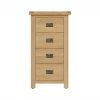 Carthorpe Oak Narrow Chest of Drawers front scaled