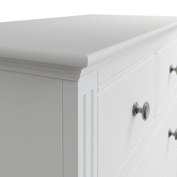 Marcel White 2 over 3 Chest of Drawers edge scaled