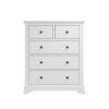 Marcel White 2 over 3 Chest of Drawers front scaled