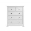 Marcel White 2 over 3 Chest of Drawers front scaled