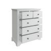 Marcel White 2 over 3 Chest of Drawers open scaled