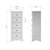 Marcel White 5 Drawer Narrow Chest dims scaled