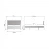 Marcel White Double Bed dims scaled