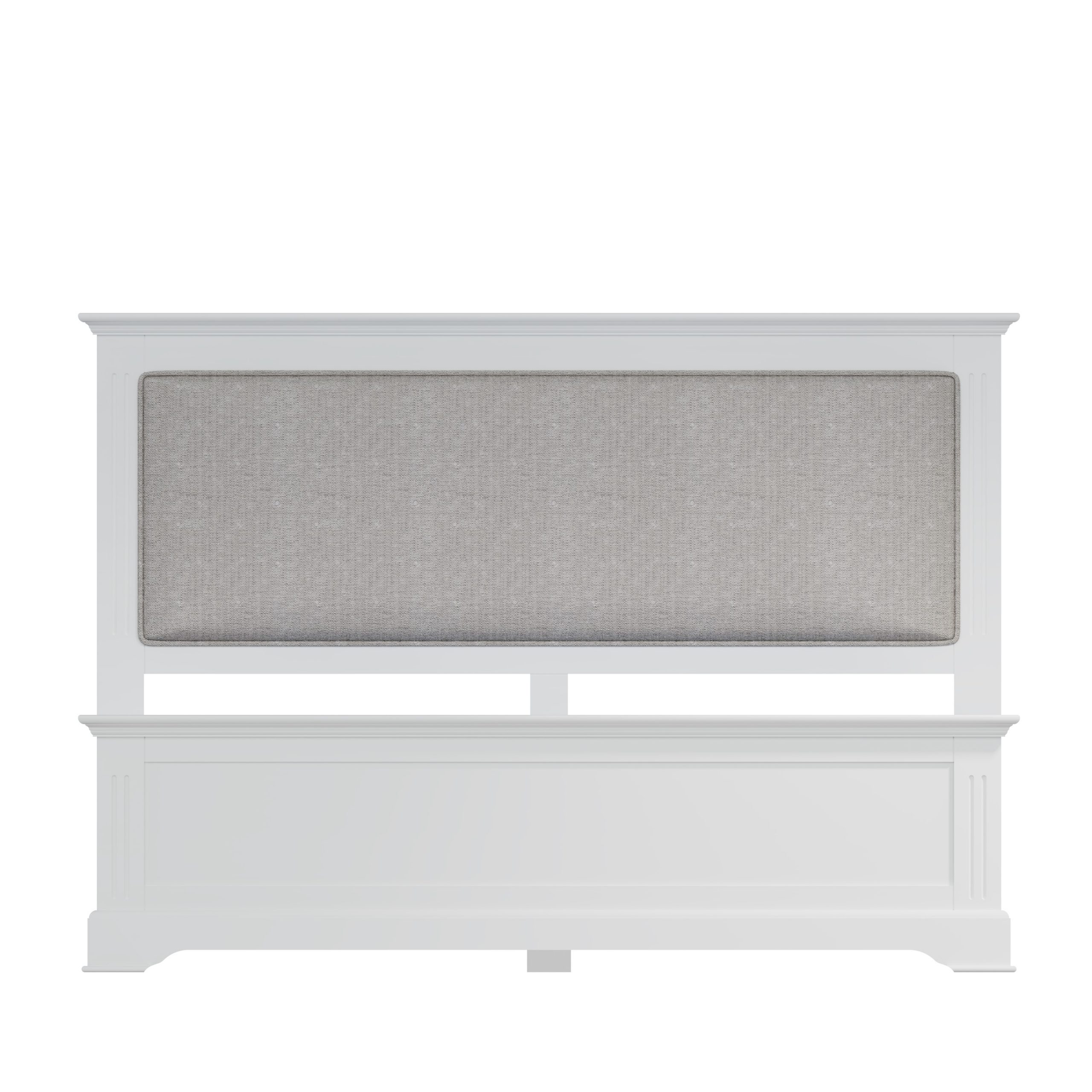 White timber discount double bed