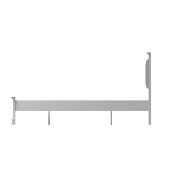 Marcel White Double Bed side scaled