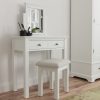 Marcel White Dressing Table Mirror scaled