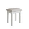 Marcel White Dressing Table Stool angle scaled