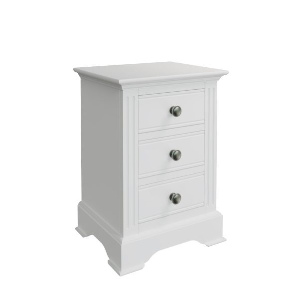 Marcel White Large Bedside Table angle scaled