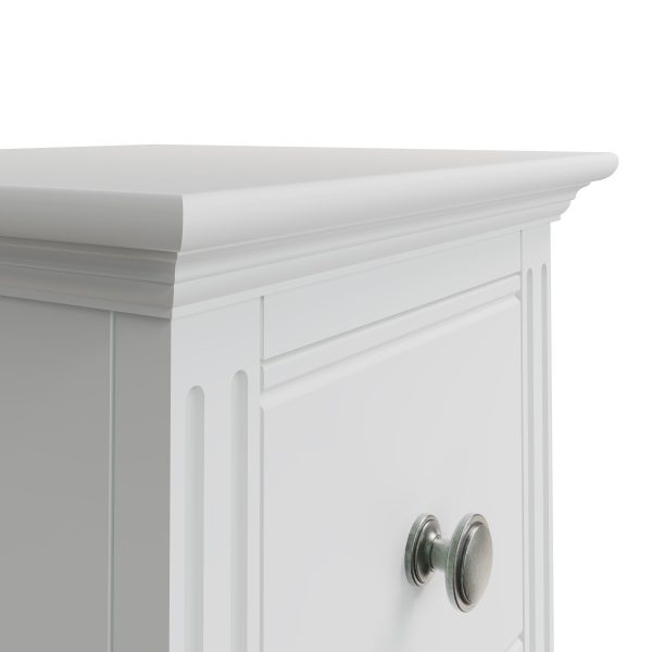 Marcel White Small Bedside Table edge scaled