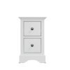 Marcel White Small Bedside Table front scaled