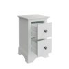 Marcel White Small Bedside Table open scaled