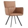 Tan Carver Dining Chair