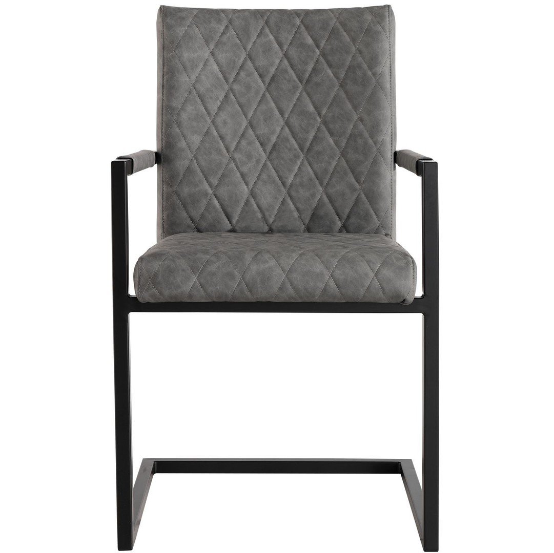 Diamond Stitch Grey Carver Dining Chair 0 Fianace Available