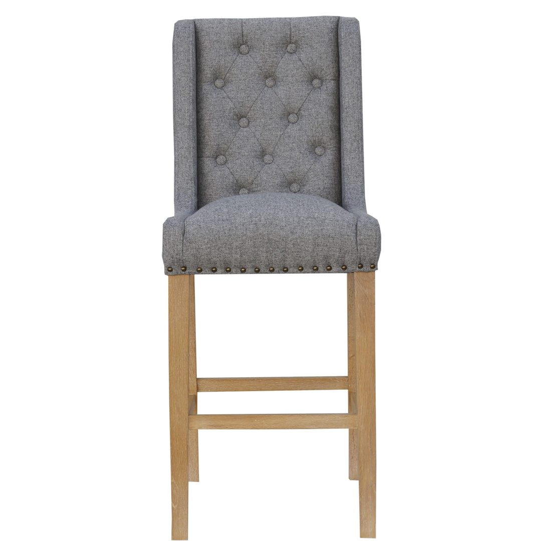Grey studded bar stools deals