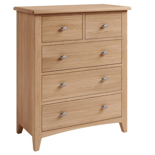 Nunwick Oak 2 Over 3 Chest of Drawers