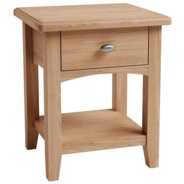 Nunwick Oak 1 Drawer Lamp Table