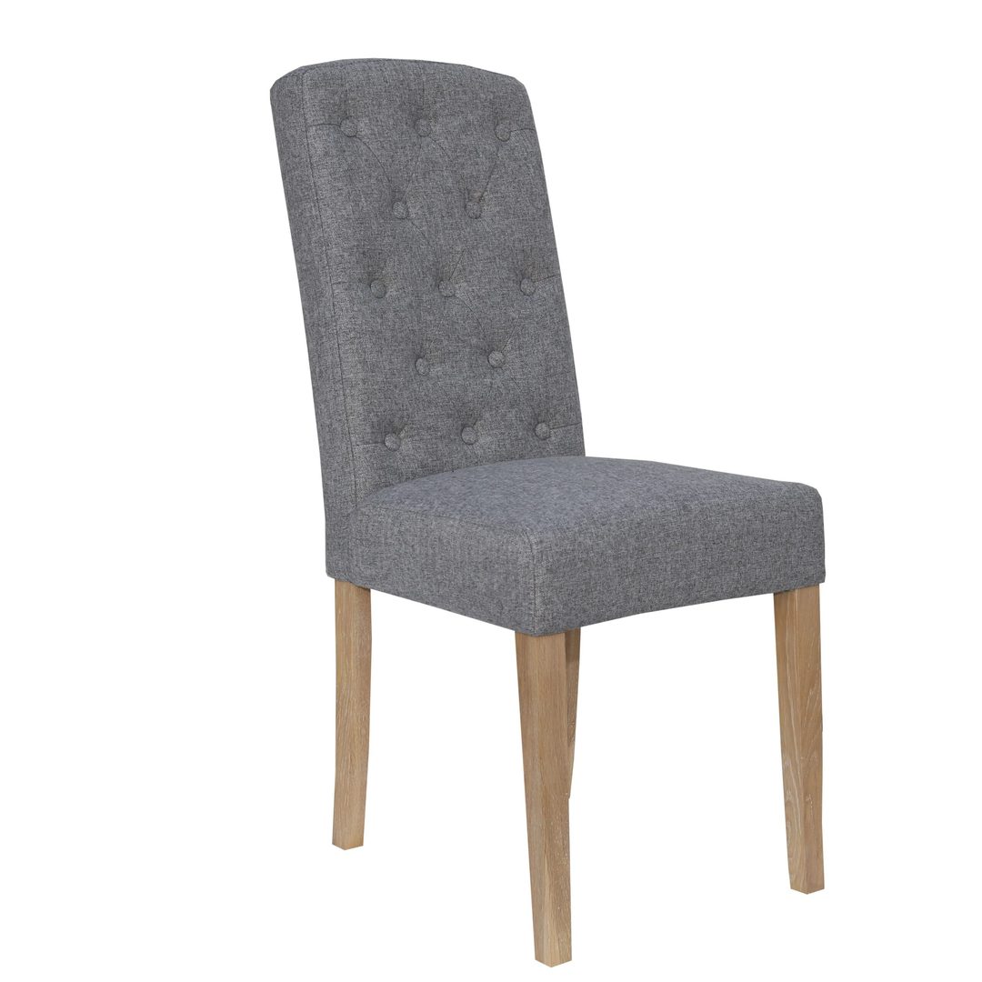 Grey Button Back Dining Chair | 0% Fianace Available