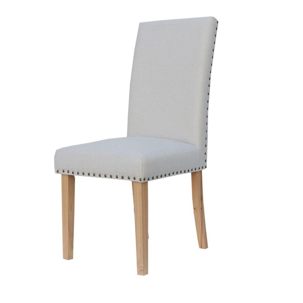 Natural Straight Back Fabric Dining Chair 0 Fianace Available