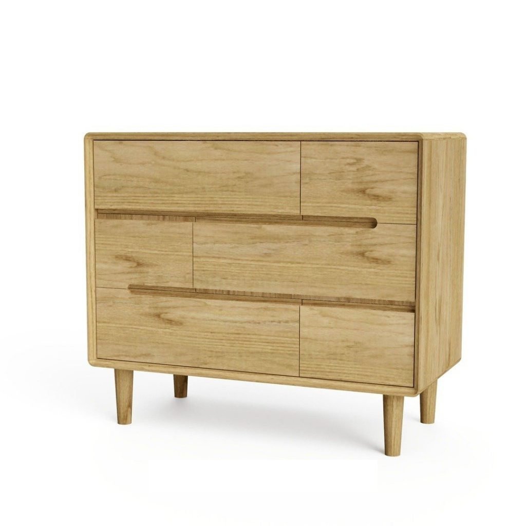 Scandic Oak 3+3 Drawer Chest Only Oak Furniture Sale On