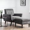 1611228645 monza grey velvet chair ottoman roomset