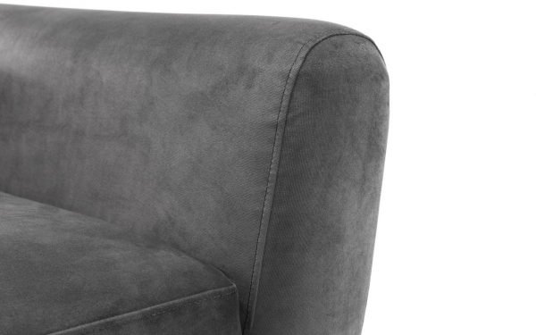 1625645982 monza grey velvet 2 seater sofa arm detail