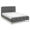 Astrid Curved Retro Buttoned Double Bed