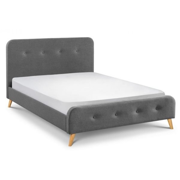 Astrid King Size Curved Retro Buttoned Bed