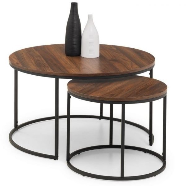 Bellini Round Nesting Coffee Table Walnut