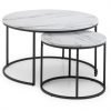 Bellini Round Nesting Coffee Table White Marble