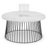 Broadway Round Coffee Table White Marble