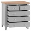 Brompton Painted 2 over 3 Chest open drawer