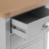 Brompton Painted Extra large Bedside Cabinet Drawer out Grey