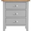 Brompton Painted Extra large Bedside Cabinet Front Grey