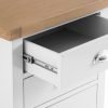 Brompton Painted Extra large Bedside Cabinet Metal Runner