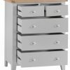 Brompton Painted Grey 2 over 3 All Drawers Open 1