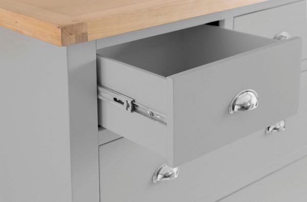 Brompton Painted Grey 2 over 3 Drawer Open 1