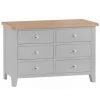 Brompton Painted Grey 6 Drawer Chest
