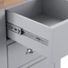 Brompton Painted Grey Bedside Cabinet Drawer out full scaled
