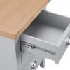 Brompton Painted Grey Bedside Cabinet Drawer out scaled