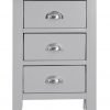 Brompton Painted Grey Bedside Cabinet Front scaled