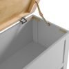Brompton Painted Grey Blanket Box Open