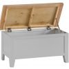 Brompton Painted Grey Blanket Box Open Full