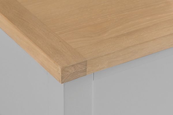 Brompton Painted Grey Blanket Box Top Close