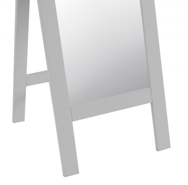 Brompton Painted Grey Cheval Mirror Feet